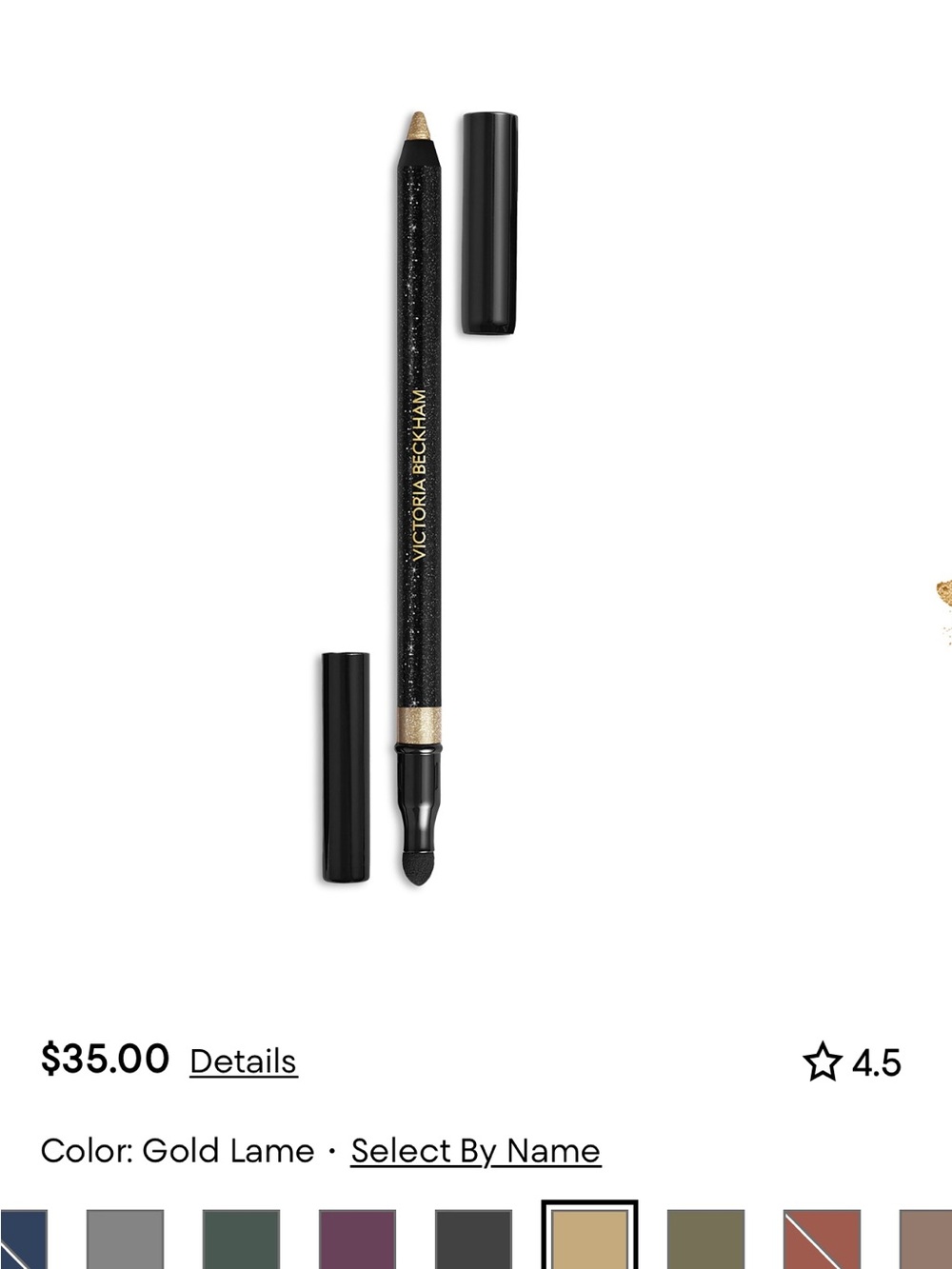 Victoria Beckham Gold Lame Eye Pencil